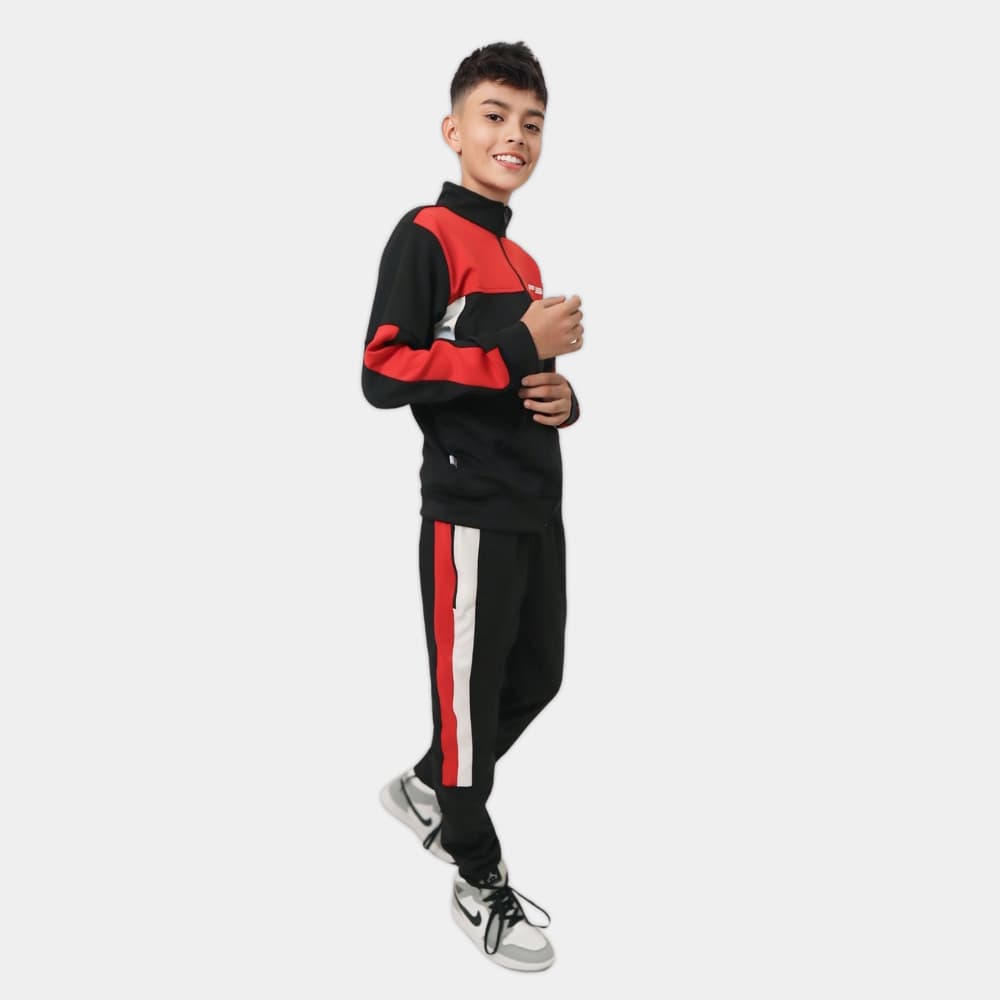 Sudadera para ni帽o - Anthony - Negro + Rojo, 8